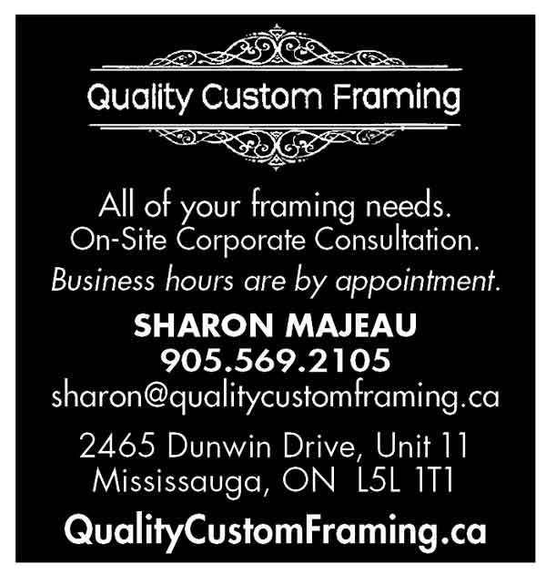 Quality Custom Framing Lakeshore Art Trail ad 2017